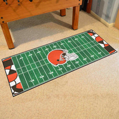 Cleveland Browns Football Field Runner Mat - 30in. x 72in. XFIT Design - Cleveland Browns