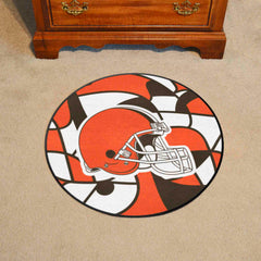 Cleveland Browns Roundel Rug - 27in. Diameter XFIT Design - Cleveland Browns