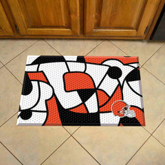 Cleveland Browns Rubber Scraper Door Mat XFIT Design - Cleveland Browns