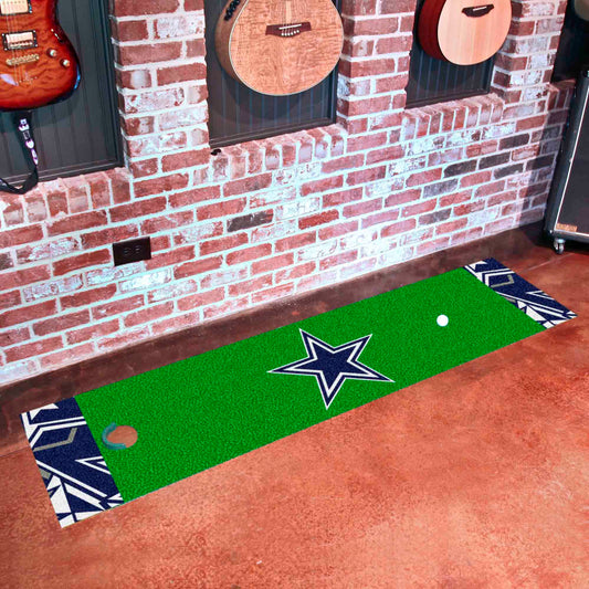 Dallas Cowboys Putting Green Mat - 1.5ft. x 6ft. - Dallas Cowboys