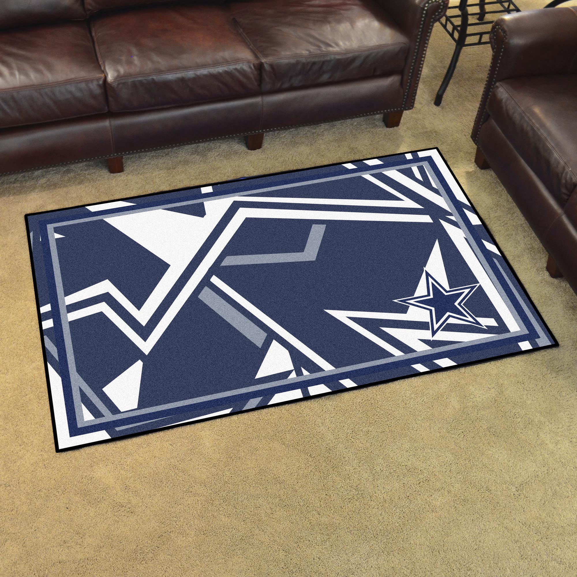 Dallas Cowboys 4ft. x 6ft. Plush Area Rug XFIT Design - Dallas Cowboys