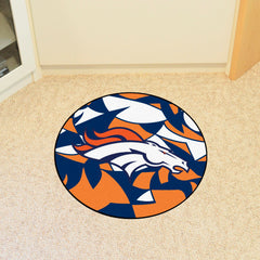 Denver Broncos Roundel Rug - 27in. Diameter XFIT Design