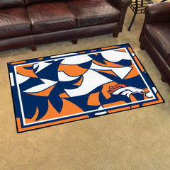 Denver Broncos 4ft. x 6ft. Plush Area Rug XFIT Design