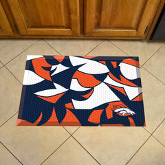 Denver Broncos Rubber Scraper Door Mat XFIT Design