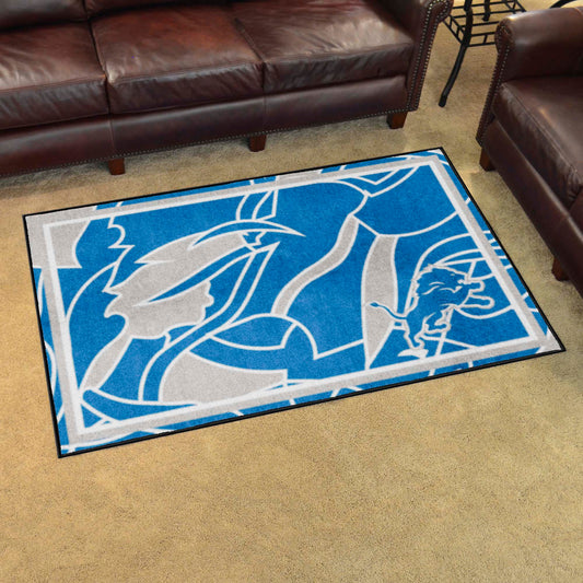 Detroit Lions 4ft. x 6ft. Plush Area Rug XFIT Design