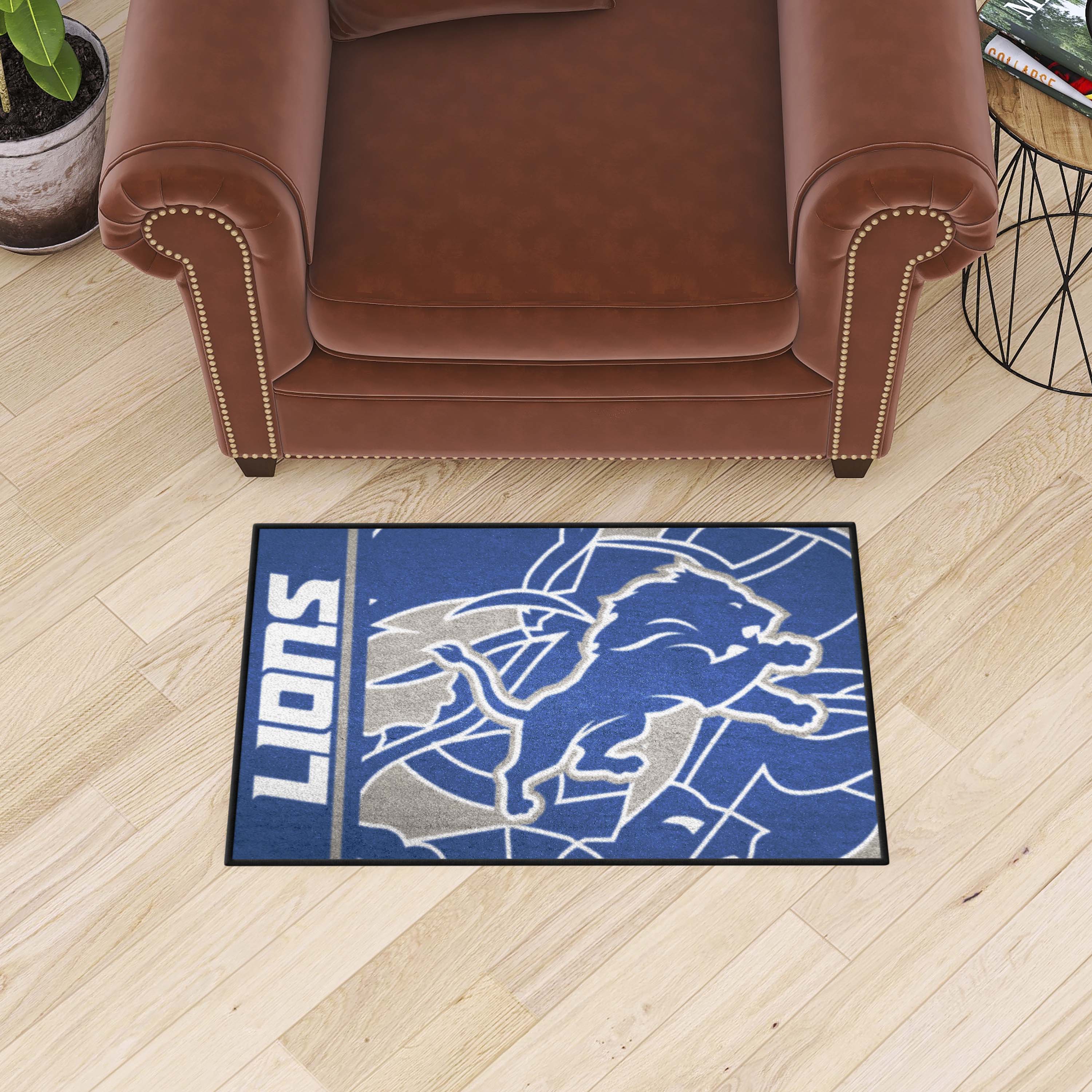 Detroit Lions Starter Mat XFIT Design - 19in x 30in Accent Rug