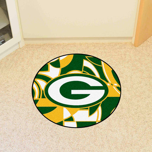 Green Bay Packers Roundel Rug - 27in. Diameter XFIT Design - Green Bay Packers