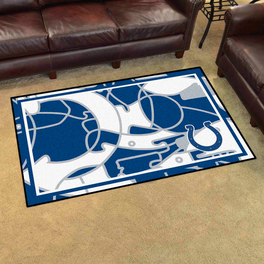 Indianapolis Colts 4ft. x 6ft. Plush Area Rug XFIT Design