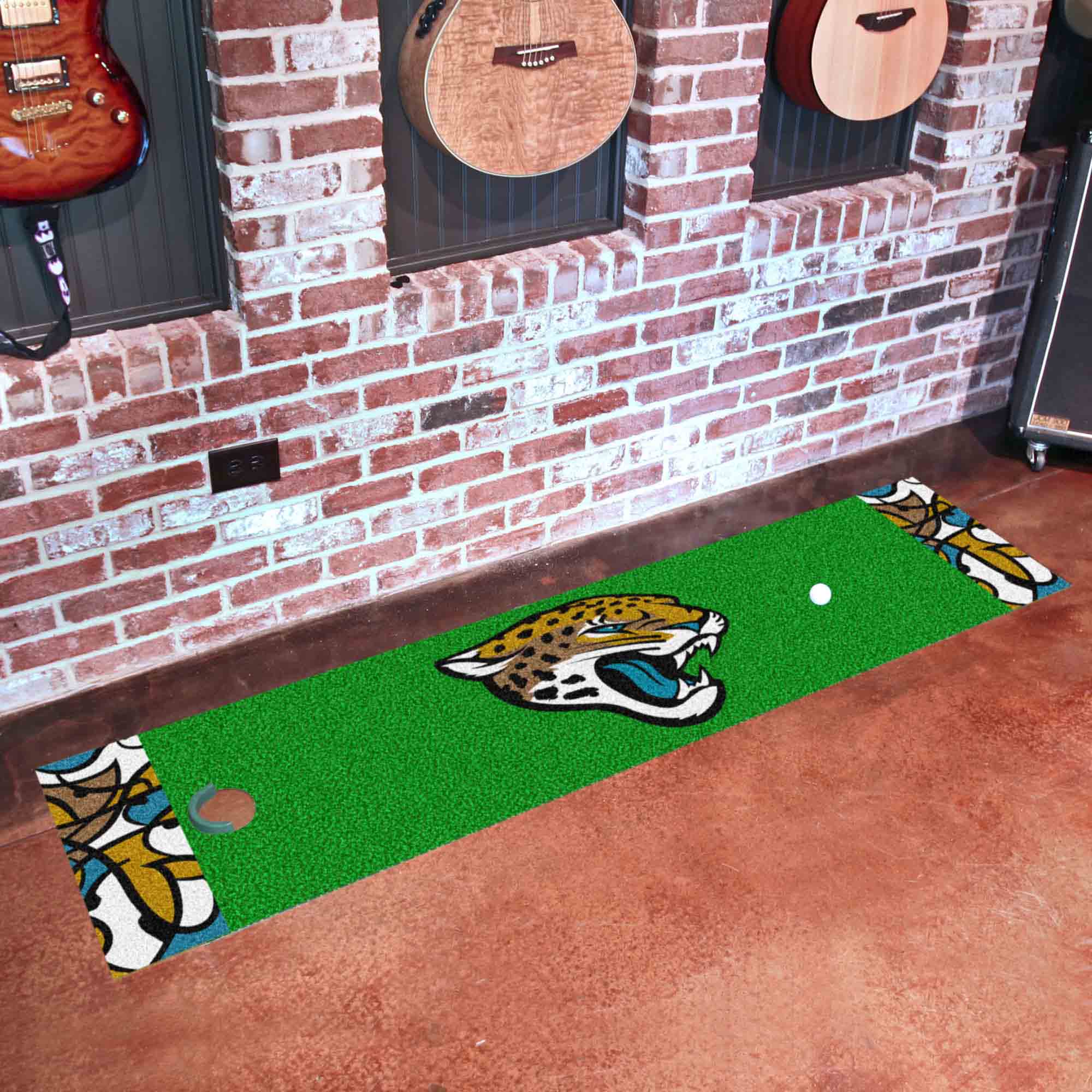 Jacksonville Jaguars Putting Green Mat - 1.5ft. x 6ft. - Jacksonville Jaguars