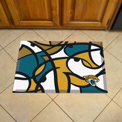 Jacksonville Jaguars Rubber Scraper Door Mat XFIT Design