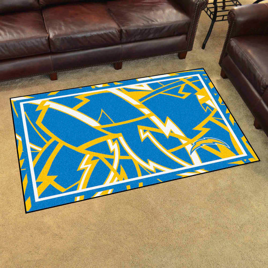 Los Angeles Chargers 4ft. x 6ft. Plush Area Rug XFIT Design