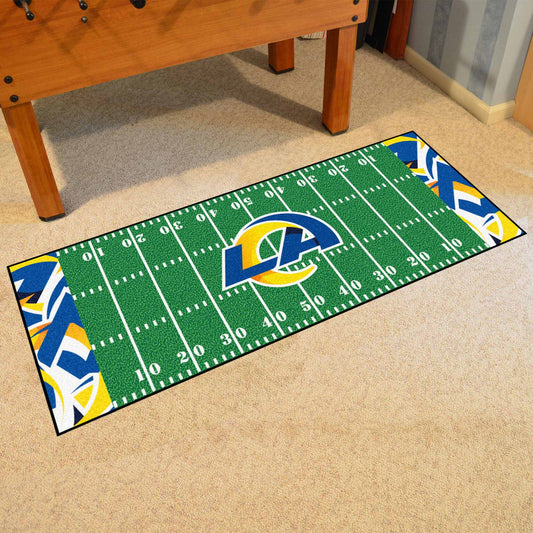 Los Angeles Rams Football Field Runner Mat - 30in. x 72in. XFIT Design