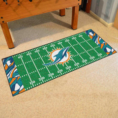 Miami Dolphins Football Field Runner Mat - 30in. x 72in. XFIT Design