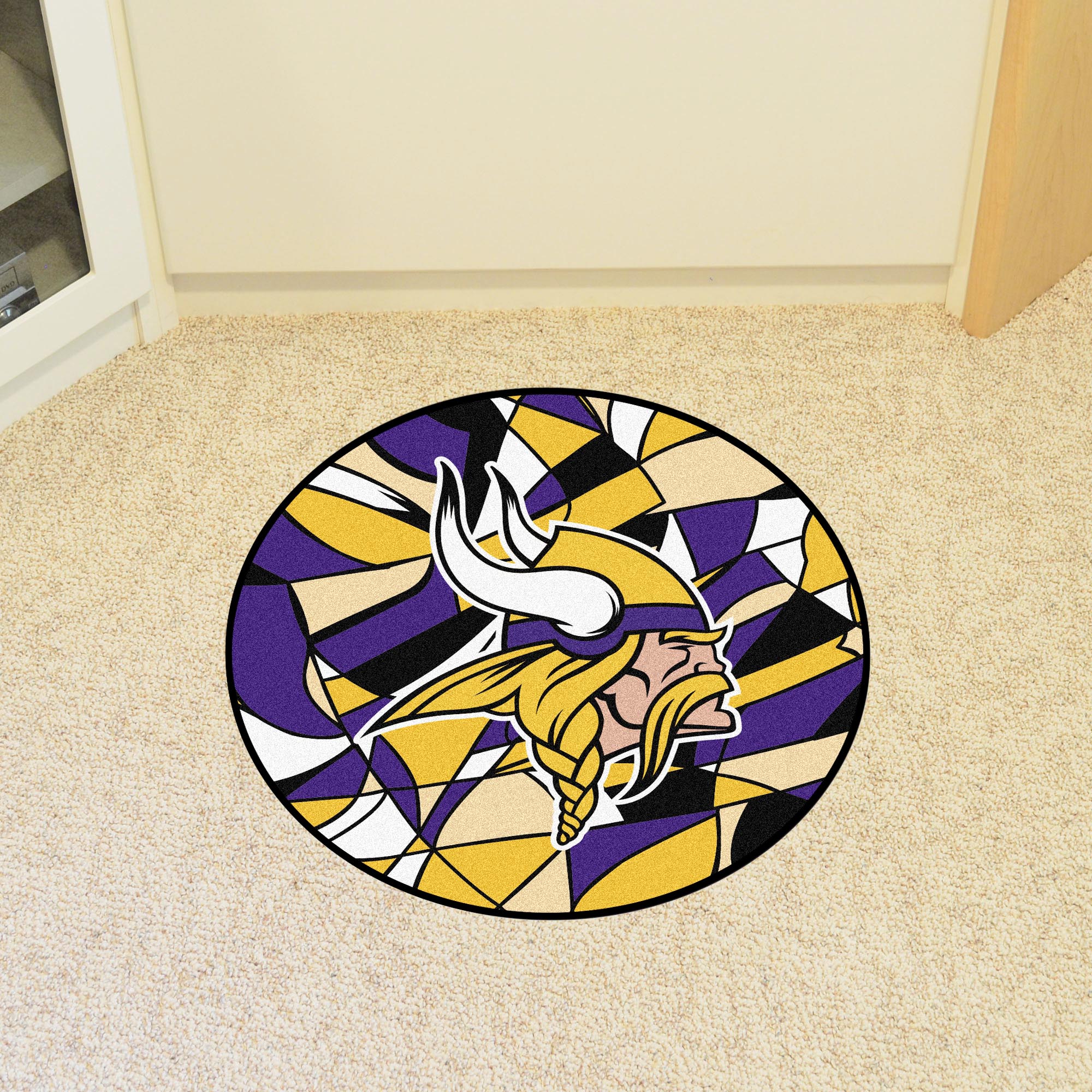 Minnesota Vikings Roundel Rug - 27in. Diameter XFIT Design