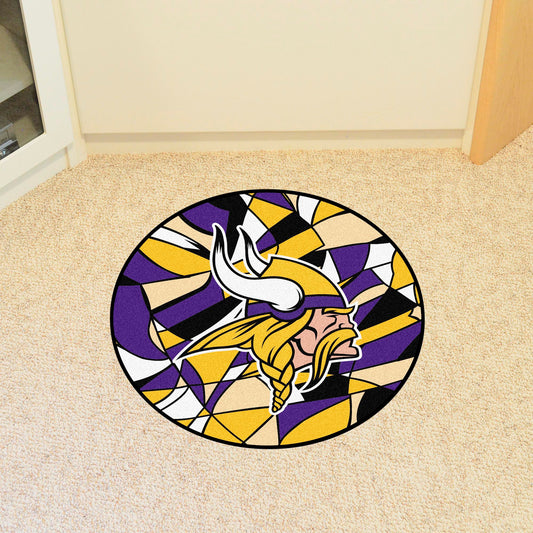 Minnesota Vikings Roundel Rug - 27in. Diameter XFIT Design