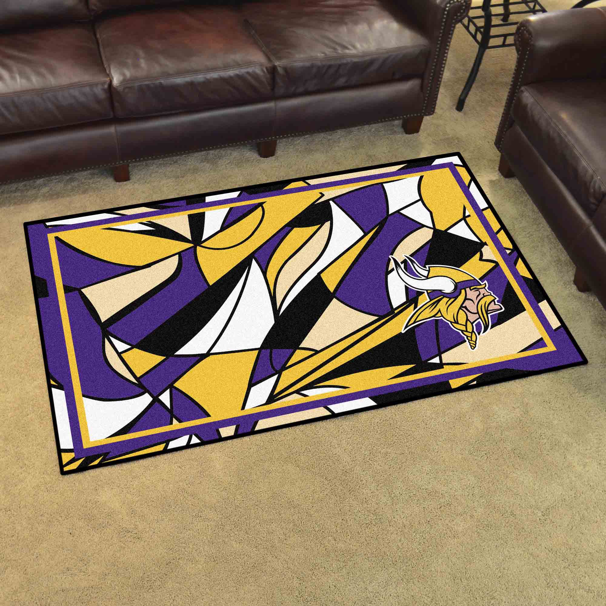 Minnesota Vikings 4ft. x 6ft. Plush Area Rug XFIT Design