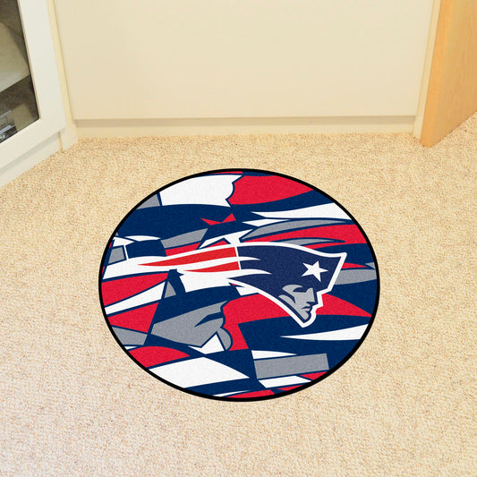 New England Patriots Roundel Rug - 27in. Diameter XFIT Design