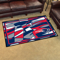 New England Patriots 4ft. x 6ft. Plush Area Rug XFIT Design - New England Patriots