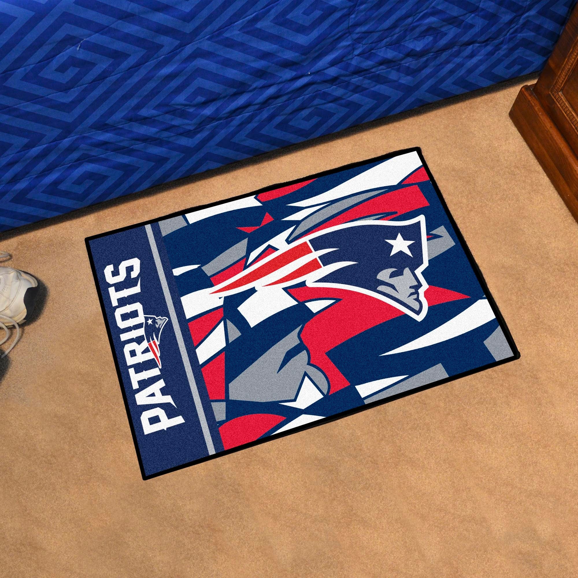 New England Patriots Starter Mat XFIT Design - 19in x 30in Accent Rug - New England Patriots