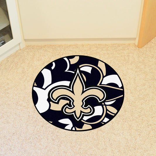 New Orleans Saints Roundel Rug - 27in. Diameter XFIT Design