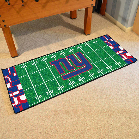 New York Giants Football Field Runner Mat - 30in. x 72in. XFIT Design - New York Giants