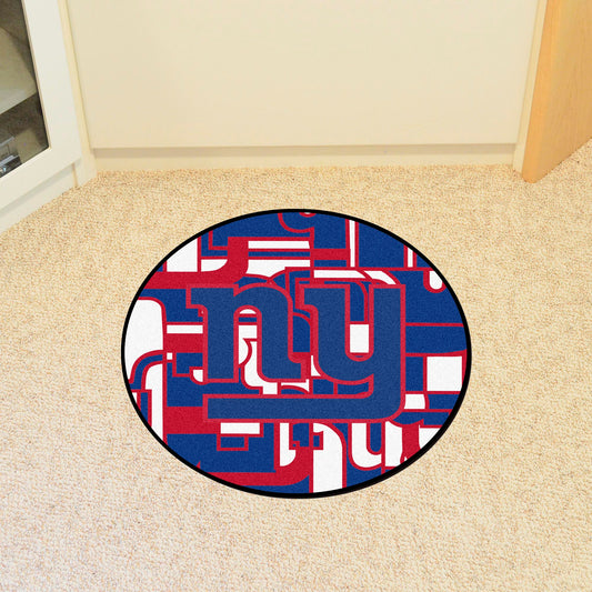 New York Giants Roundel Rug - 27in. Diameter XFIT Design