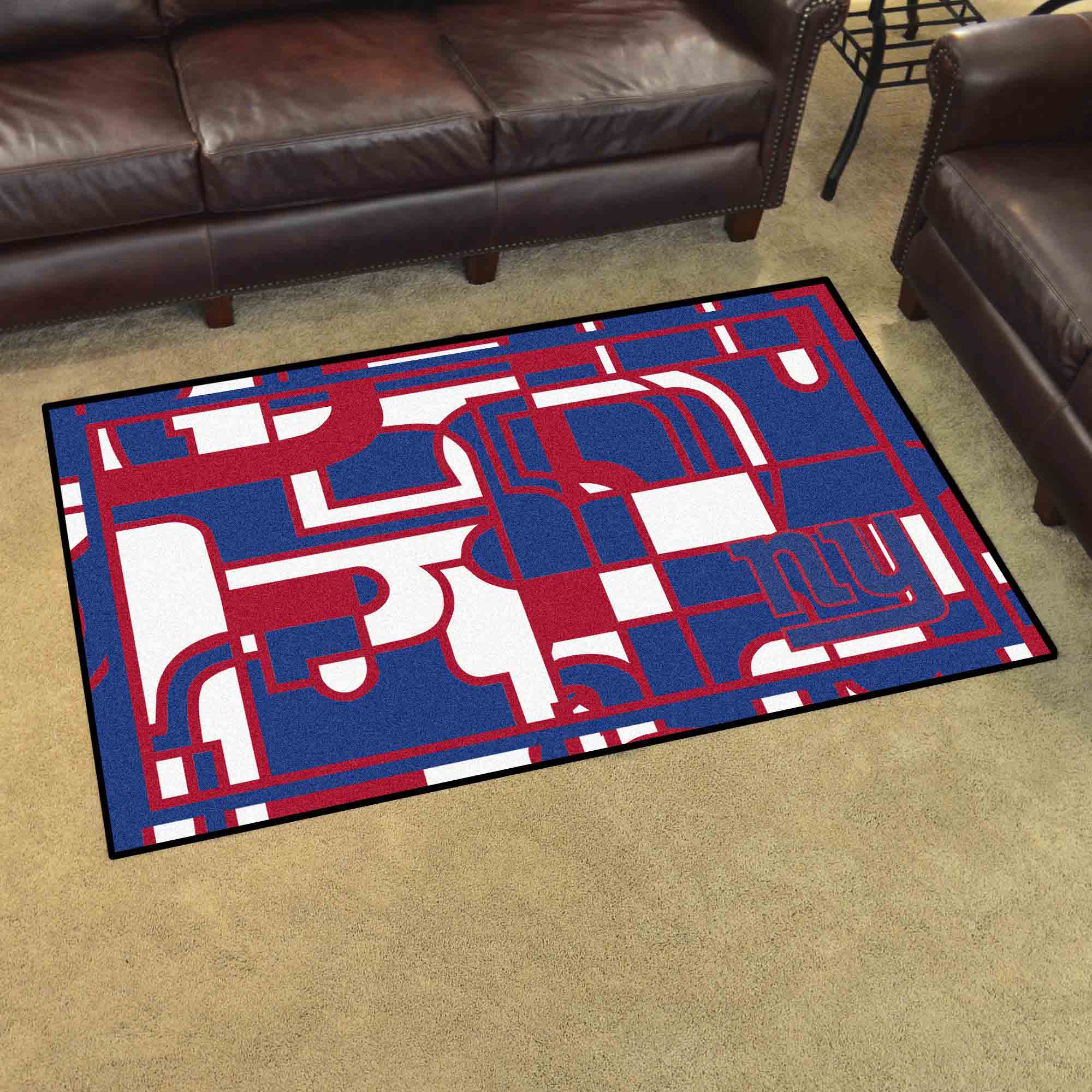 New York Giants 4ft. x 6ft. Plush Area Rug XFIT Design