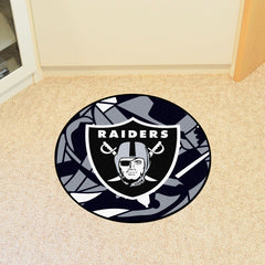 Las Vegas Raiders Roundel Rug - 27in. Diameter XFIT Design