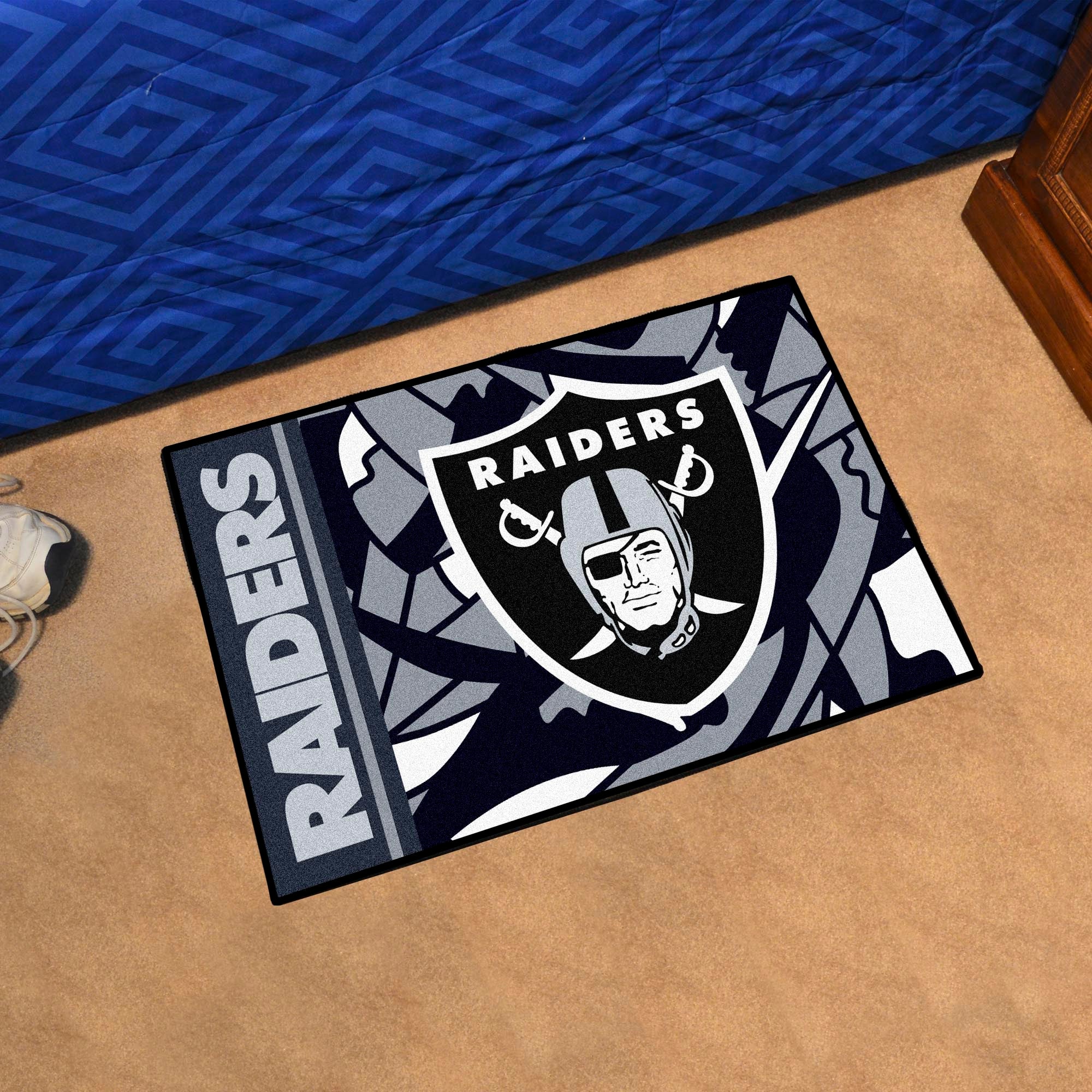 Las Vegas Raiders Starter Mat XFIT Design - 19in x 30in Accent Rug