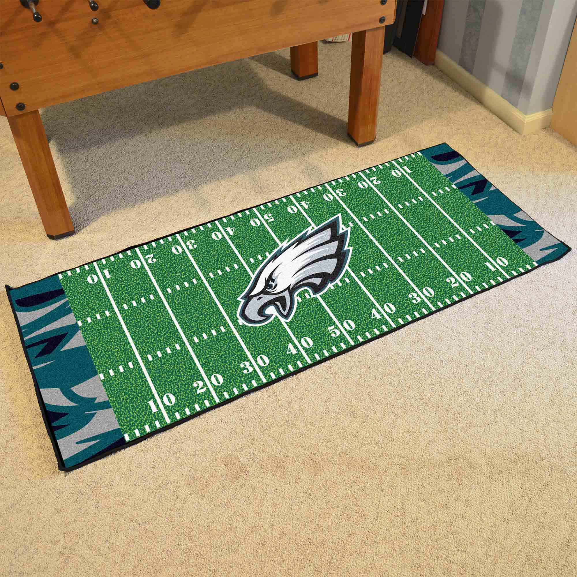 Philadelphia Eagles Football Field Runner Mat - 30in. x 72in. XFIT Design