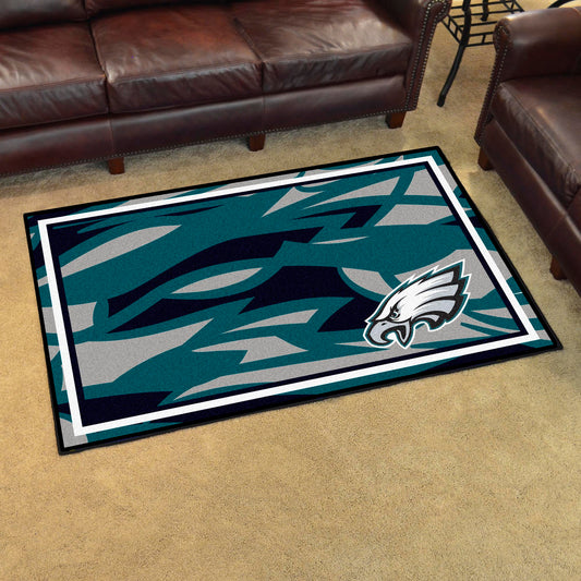 Philadelphia Eagles 4ft. x 6ft. Plush Area Rug XFIT Design