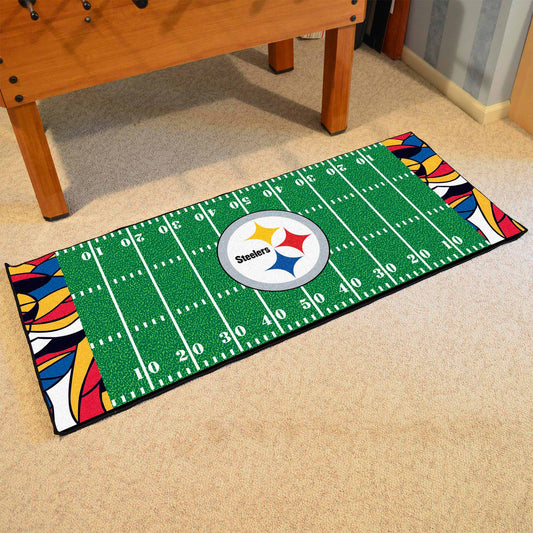 Pittsburgh Steelers Football Field Runner Mat - 30in. x 72in. XFIT Design