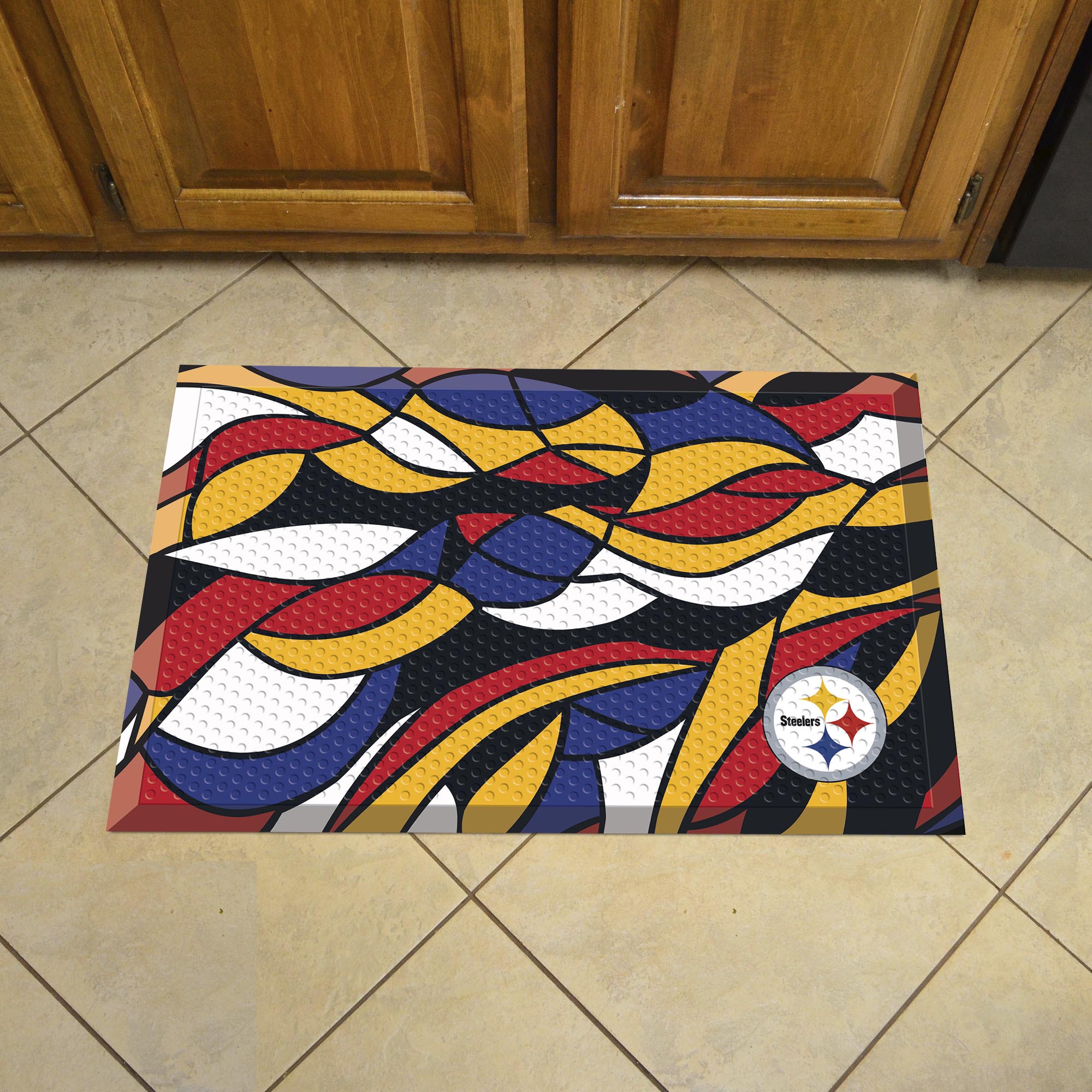 Pittsburgh Steelers Rubber Scraper Door Mat XFIT Design