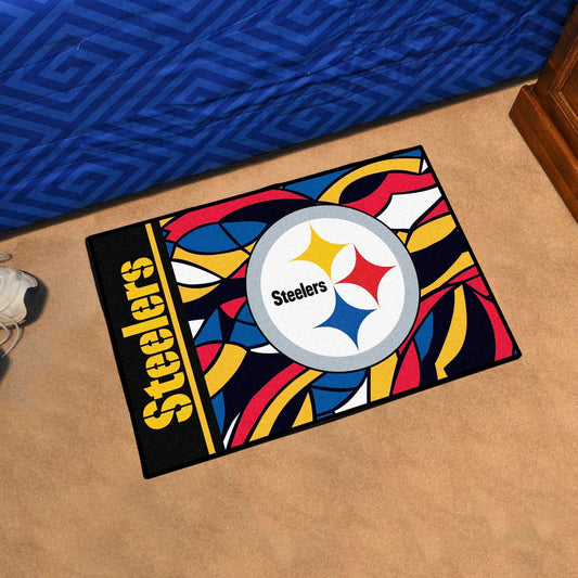 Pittsburgh Steelers Starter Mat XFIT Design - 19in x 30in Accent Rug - Pittsburgh Steelers