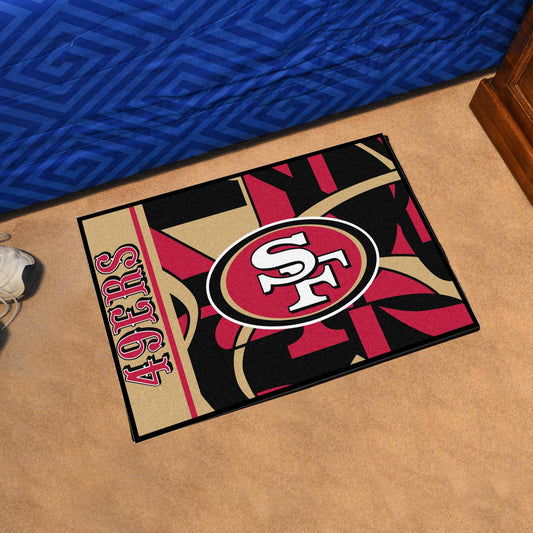 San Francisco 49ers Starter Mat XFIT Design - 19in x 30in Accent Rug