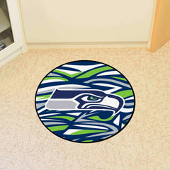 Seattle Seahawks Roundel Rug - 27in. Diameter XFIT Design