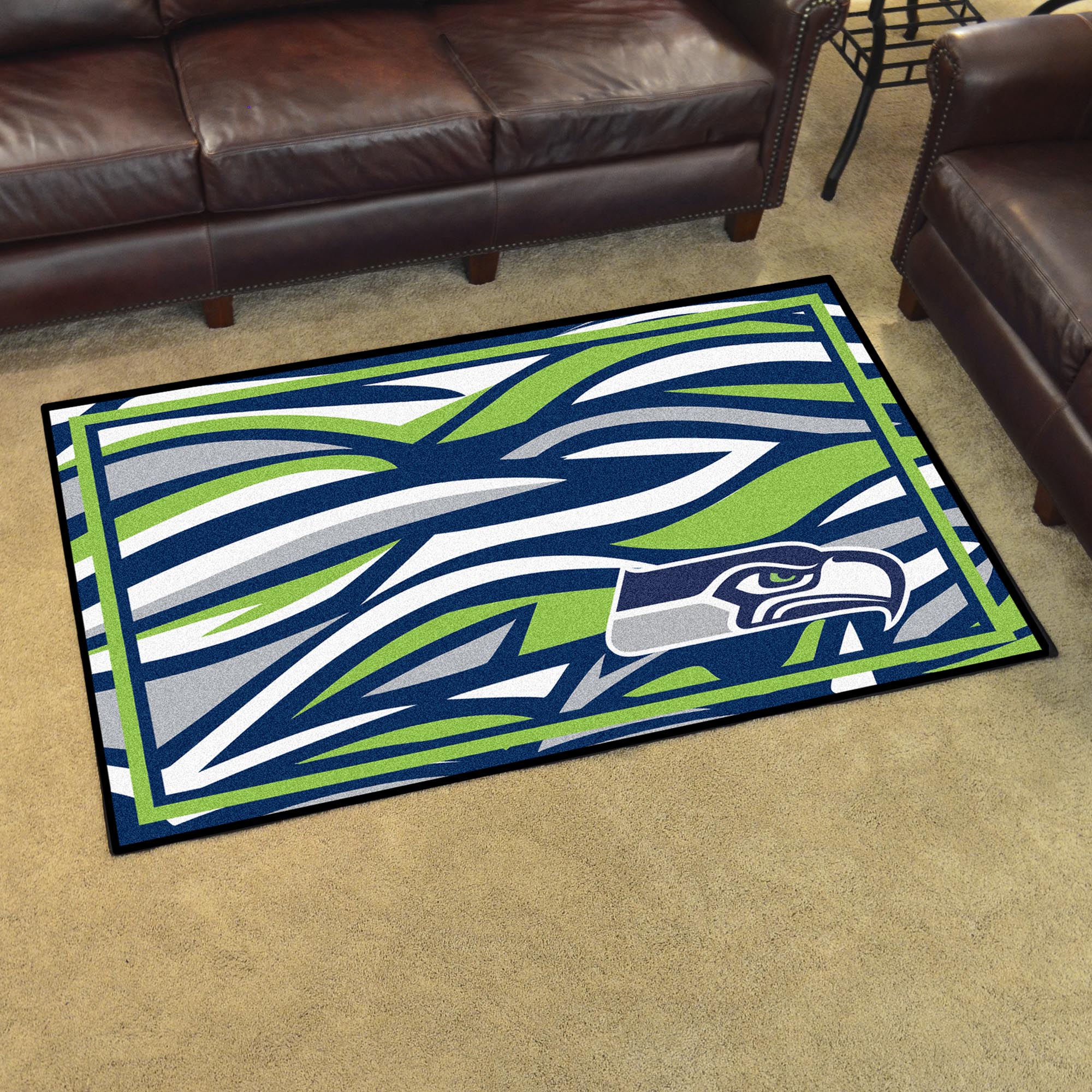 Seattle Seahawks 4ft. x 6ft. Plush Area Rug XFIT Design