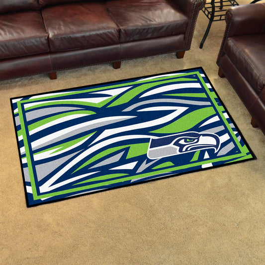 Seattle Seahawks 4ft. x 6ft. Plush Area Rug XFIT Design