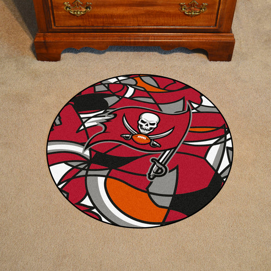 Tampa Bay Buccaneers Roundel Rug - 27in. Diameter XFIT Design