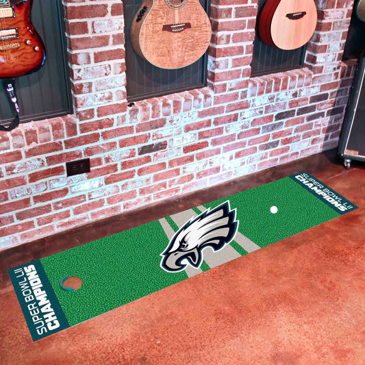 Philadelphia Eagles Putting Green Mat - 1.5ft. x 6ft., 2018 Super Bowl LII Champions