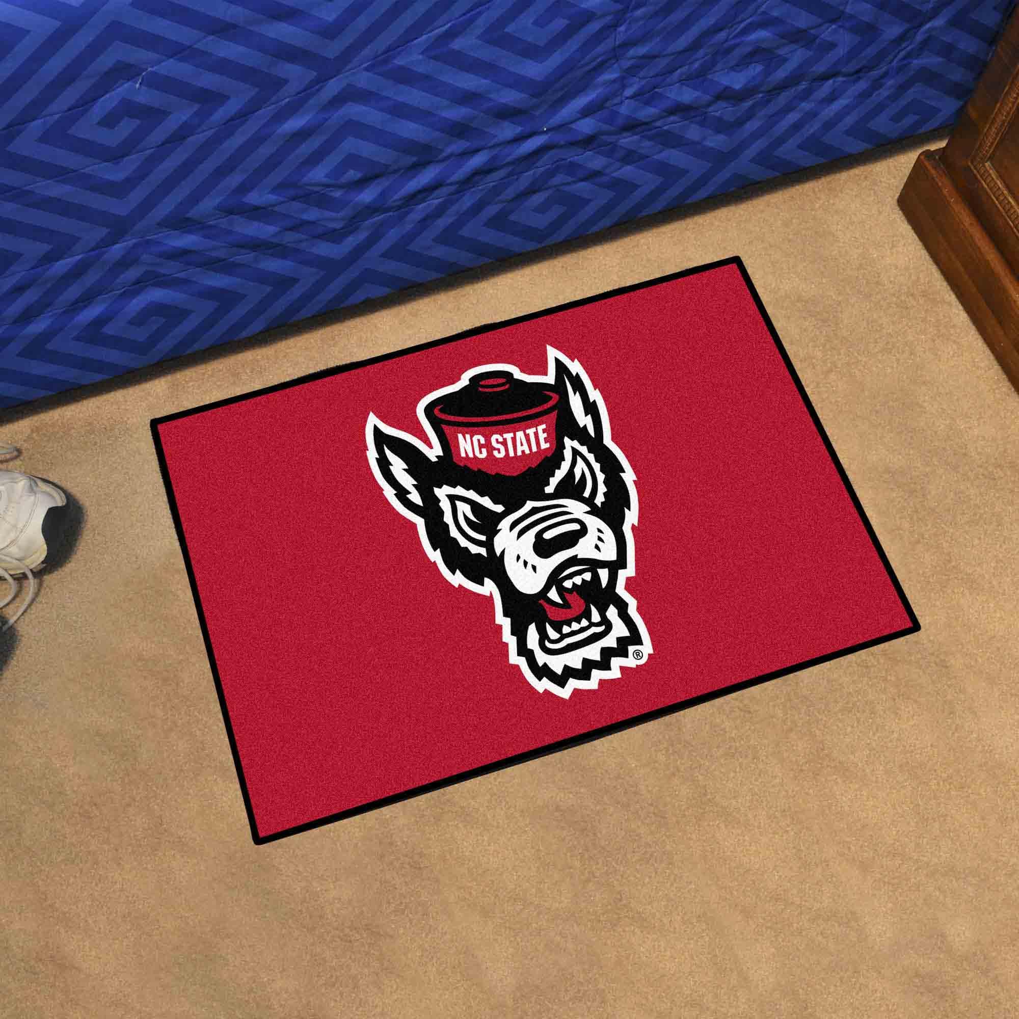 NC State Wolfpack Starter Mat Accent Rug - 19in. x 30in., Wolf Logo - NC State