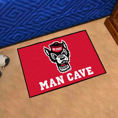 NC State Wolfpack Man Cave Starter Mat Accent Rug - 19in. x 30in., Wolf Logo - NC State