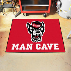 NC State Wolfpack Man Cave All-Star Rug - 34 in. x 42.5 in., Wolf Logo