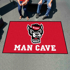 NC State Wolfpack Man Cave Ulti-Mat Rug - 5ft. x 8ft., Wolf Logo