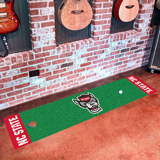 NC State Wolfpack Putting Green Mat - 1.5ft. x 6ft., Wolf Logo - NC State