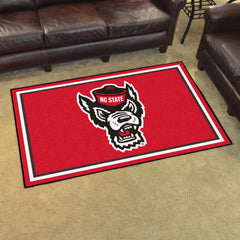 NC State Wolfpack 4ft. x 6ft. Plush Area Rug, Wolf Logo - NC State