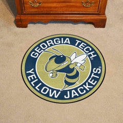 Alfombra redonda de los Yellow Jackets de Georgia Tech: diámetro de 27 pulgadas