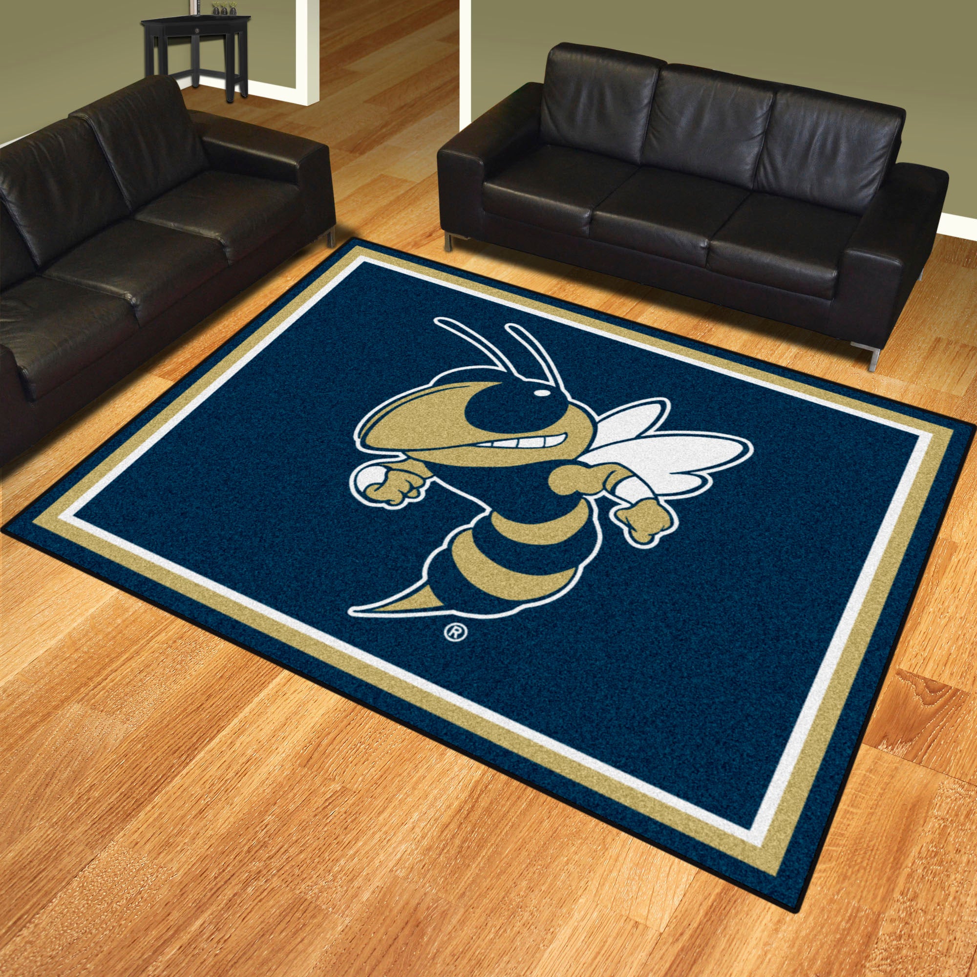 Georgia Tech Yellow Jackets 8ft. x 10 ft. Plush Area Rug, Buzz