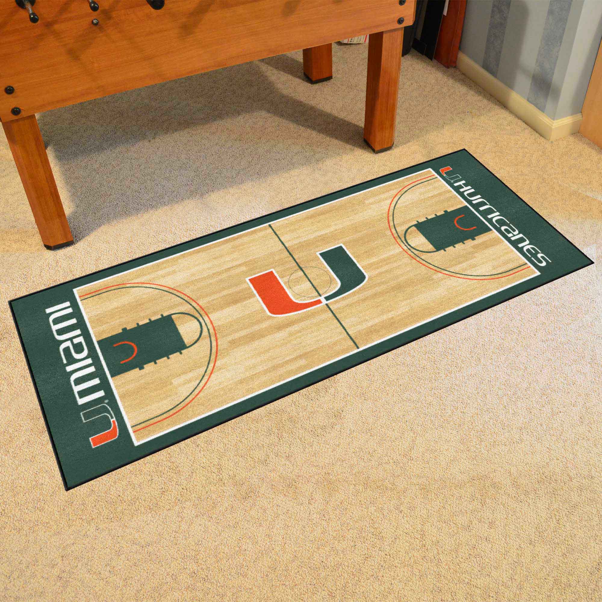 Miami Hurricanes Court Runner Rug - 30in. x 72in.