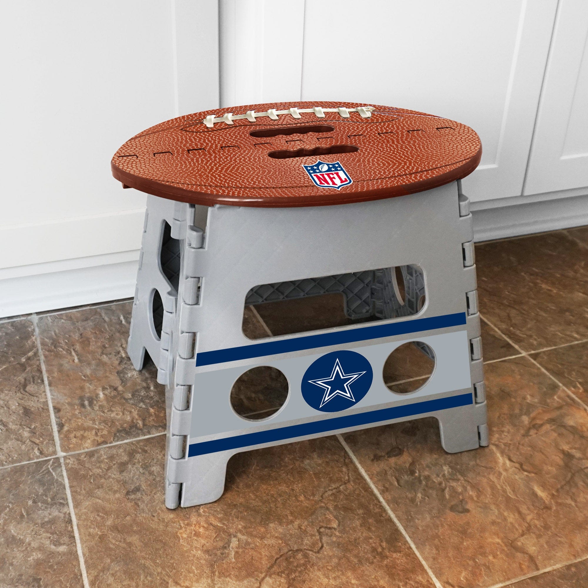 Dallas Cowboys Folding Step Stool - 13in. Rise - Dallas Cowboys